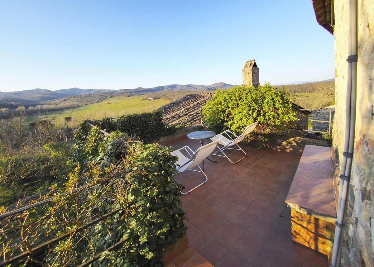 Casa Da Guardia: panoramic view on the Chianti hills.