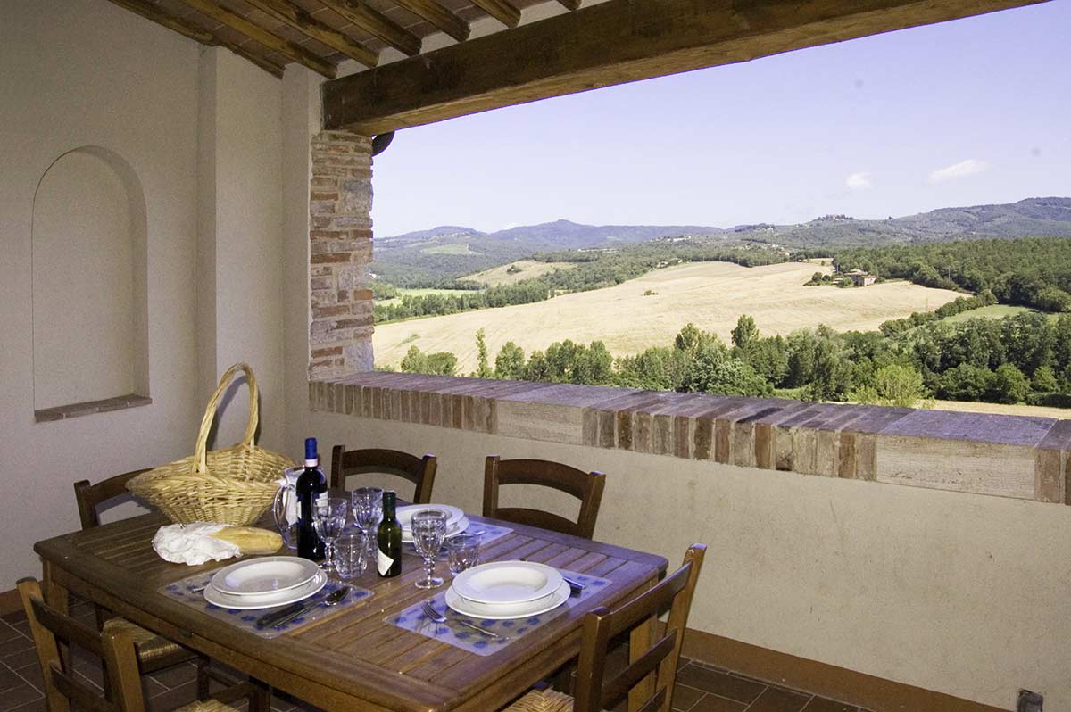 La Loggia: large 4 bedrooms villa overlooking the hills of Chianti in Tuscany. italy